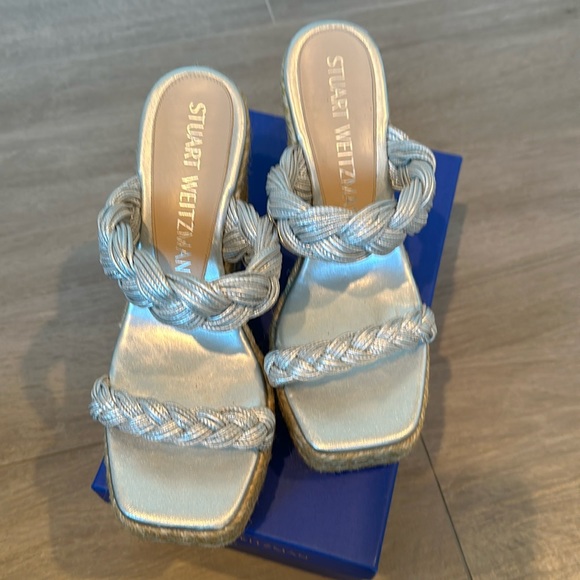NIB Stuart Weitzman braided Espadrille Sandals Size 9 - Picture 2 of 8